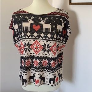 Ginger G short sleeve pattern top size L